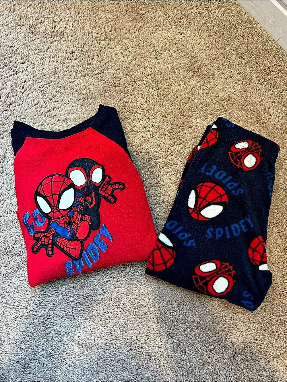 Fleece spider man pajamas
